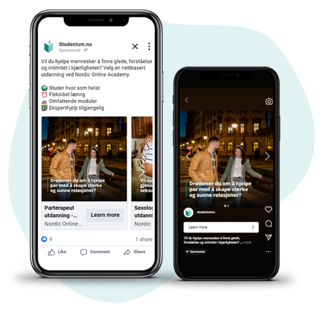 Meta retargeting studenum.no 2024